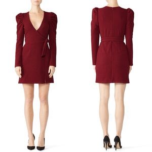 Minkpink Textured Puff Sleeve Long Sleeve Mini Dress